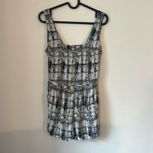 Patterned Romper with Pockets